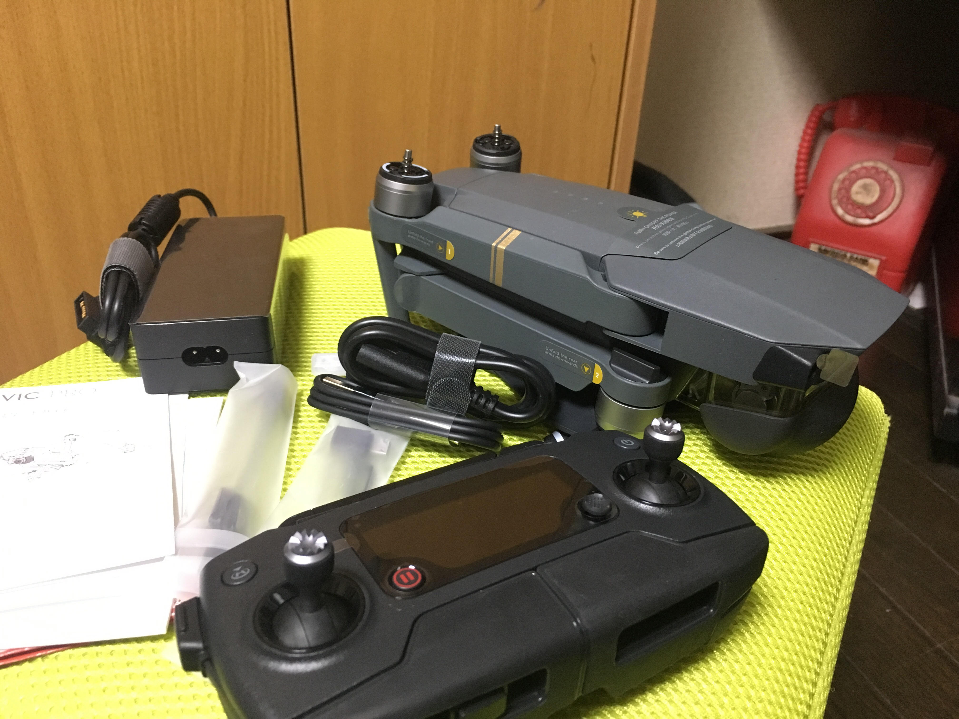 Mavic PRO(マビックプロ)開封の儀|購入動機とphantom4と比較してみた。