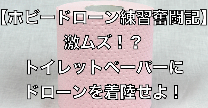 【ホビードローン室内奮闘記】激ムズ!?トイレットペーパーの上にドローンを着陸せよ!