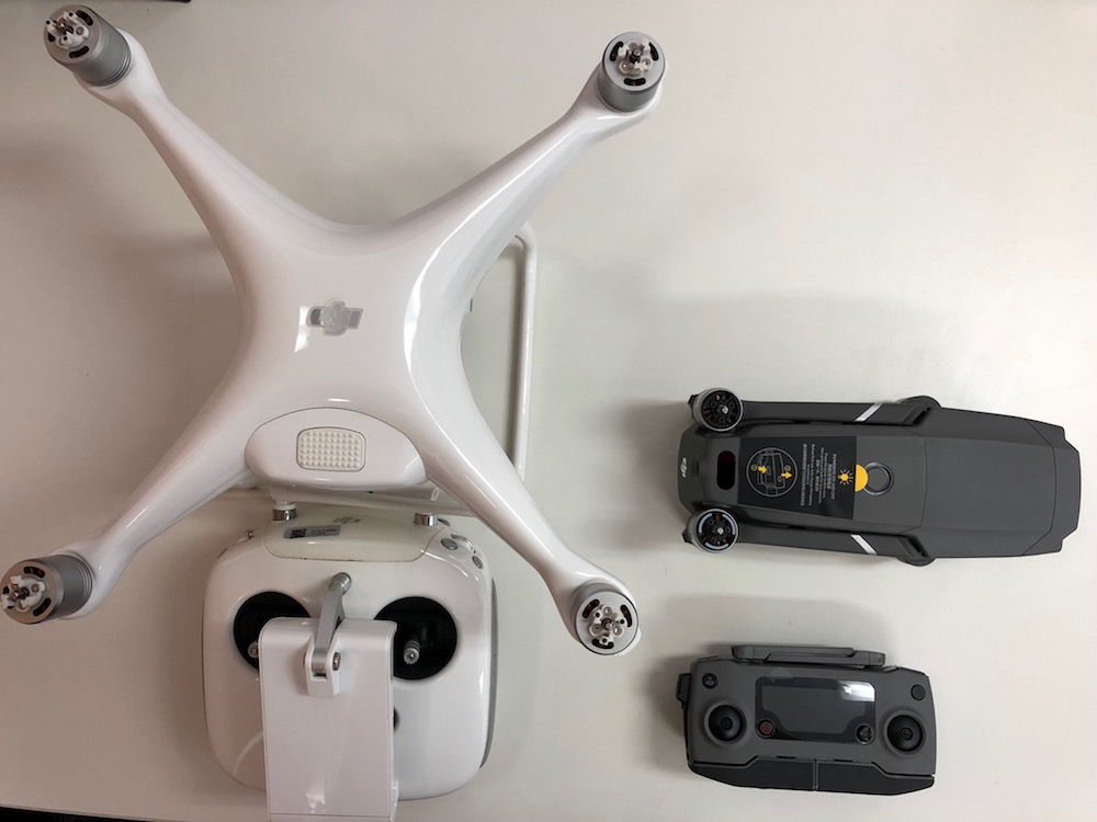 写真左からPhantom4Pro・Mavic2PRO・MavicAIRになります。