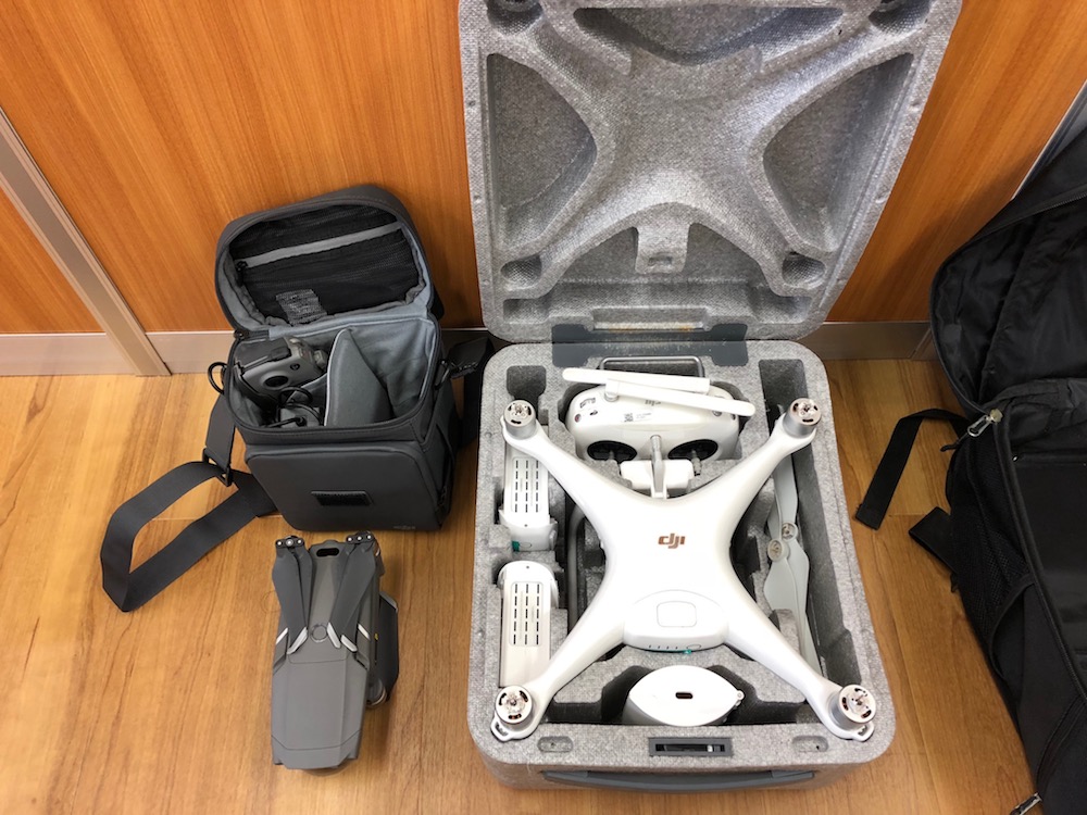 写真左からPhantom4Pro・Mavic2PRO・MavicAIRになります。