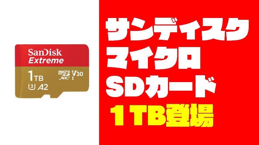 【サンディスク】世界初『1TB 』マイクロSDカード！特徴と相性 