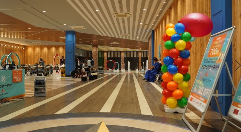 【メイカーズピア名古屋最大級】ドローンサーキットで